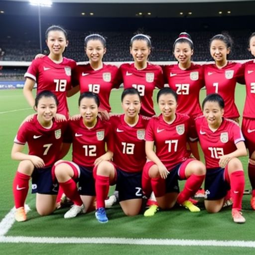 中国女子足球队战胜日本夺冠